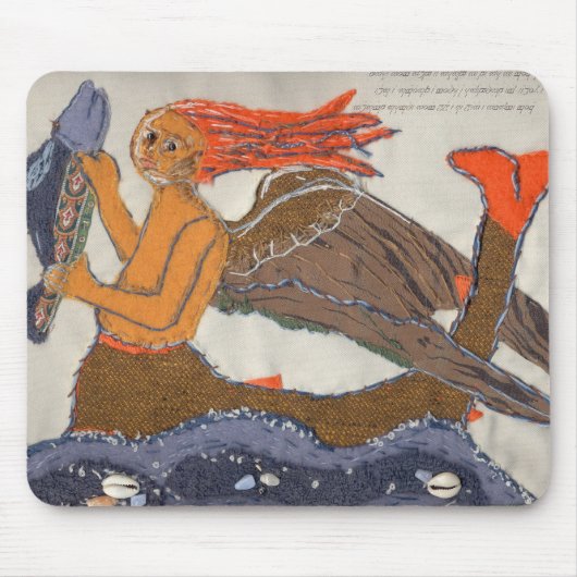 Poisson textile et tapis de souris de sirène (Devant)