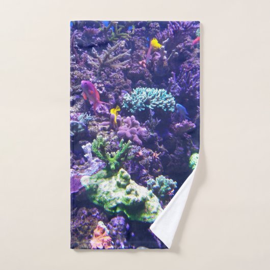 Poisson Tropical Coloré Coral Reef (Serviette à main)
