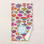 Poisson tropical Nom monographique (Serviette à main)