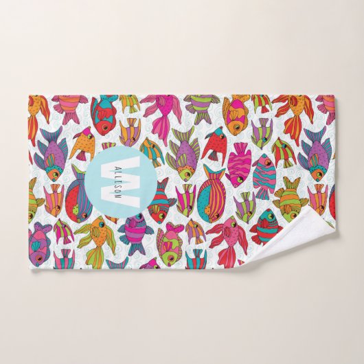 Poisson tropical Nom monographique (Serviette à main)