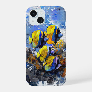 Poisson tropical sur un récif bleu et orange Étui