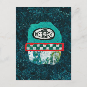 Poisson Va Au Marché Carte Postale