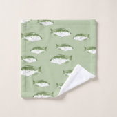 Poisson vert olive (Gant de toilette)