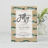 Poisson vintage 50e anniversaire invitation (Debout devant)