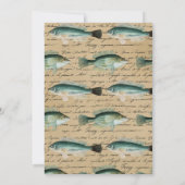 Poisson vintage 50e anniversaire invitation (Dos)