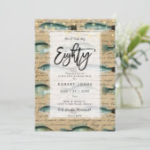 Poisson vintage 80e anniversaire invitation (Debout devant)
