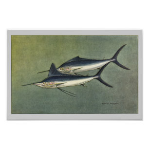 Poisson Vintage Marlin ou Spefish Impression