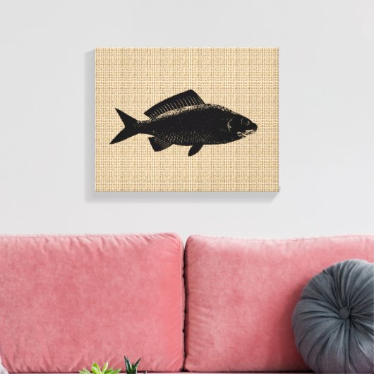 Poisson vintage sur toile (Insitu(Salon))