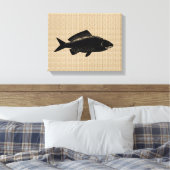 Poisson vintage sur toile (Insitu(Chambre))