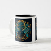 Poissons Conception Mug à deux tons, 11 oz (Devant gauche)