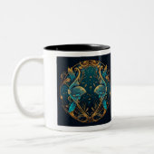 Poissons Conception Mug à deux tons, 11 oz (Gauche)