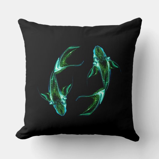 Poissons – Coussin décoratif minimaliste Zodiaque (Recto)