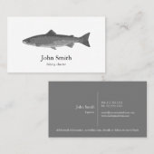 Poissons dans le carte de visite gris (Devant / Derrière)