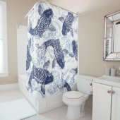 POISSONS de MOTIF de JAPONAIS DANS le rideau en (En situation)