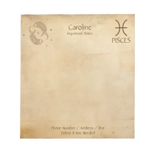 Poissons de signes Zodiac - Bloc-notes personnalis