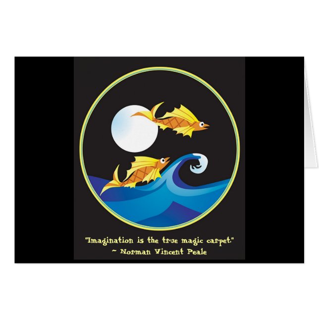 Poissons de vol dans le clair de lune (Devant horizontal)
