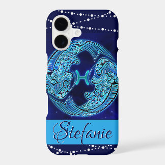 Poissons en bleu foncé Coque-coque iphone mat