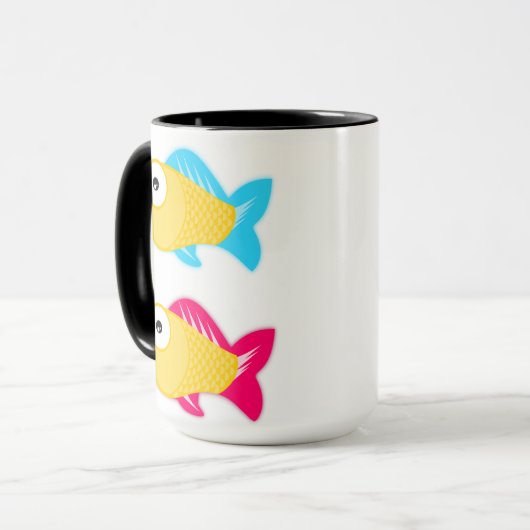 Poissons faits sur commande 341 de tasse de (Devant gauche)