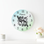 Poissons Horloge Zodiaque Vert (Maison)