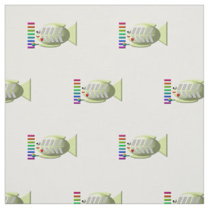 Poissons mignons de rayon X avec le tissu de