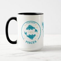 Poissons personnalisés Zodiac 15 oz de café Mug