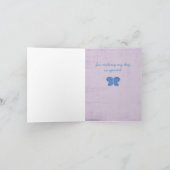 Poissons pourpres et Carte de remerciements papill (Intérieur)