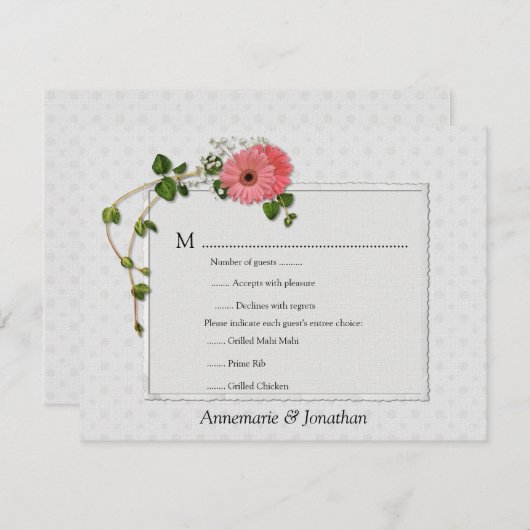 Poissons rose Gerber RSVP (Devant / Derrière)