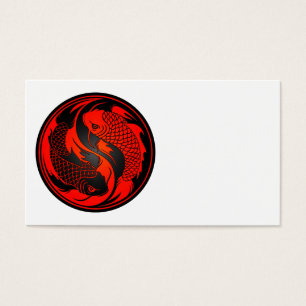 Poissons rouges et noirs de Yin Yang Koi