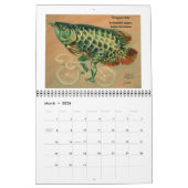 Poissons sur un calendrier de bicyclette (Mar 2026)