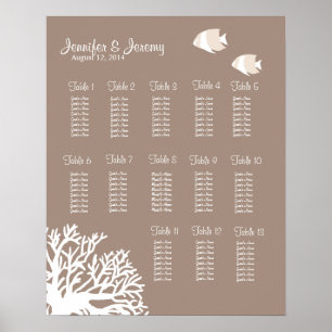 Poissons tropicaux blancs et ivoiriens Tableau 16x