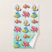Poissons tropicaux colorés (Serviette à main)