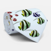 Poissons tropicaux colorés nageant la cravate (Roulé)