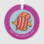 Poissons tropicaux oranges et pourpres avec des (dos)