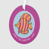 Poissons tropicaux oranges et pourpres avec des (devant)