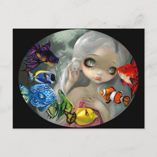 "Poissons Volants : Carte postale Arc-en-Ciel" (Devant)