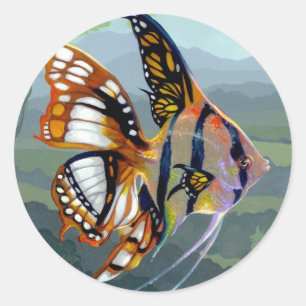 "Poissons Volants: Étude I" Sticker