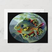 "Poissons Volants : Étude II" Briefkaart (Voorkant / Achterkant)