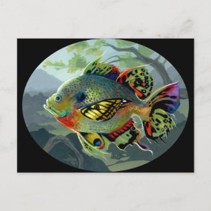 "Poissons Volants : Étude II" Briefkaart