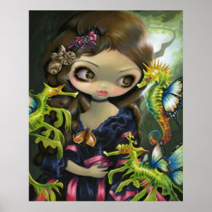 Poissons Volants: L'Hippocampe ART PRINT Seahorse