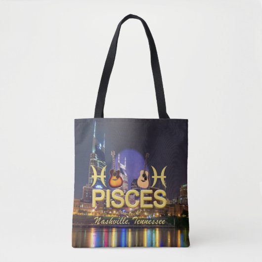 Poissons Zodiac de Nashville sur tout le Sac fourr (Devant)