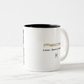 Poissons Zodiac Mug café noir et blanc (Devant droit)