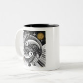 Poissons Zodiac Mug café noir et blanc (Devant gauche)
