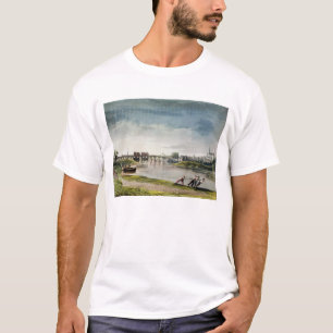 Poissy, uit 'Uitzichten op de Seine', gegraveerd d T-shirt