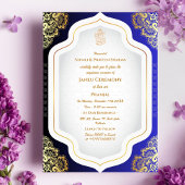 Poite Janeu Upanayanam Hindoe Heilige Draad Blauw Kaart