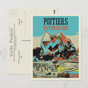 Poitiers France uitzicht van het futuroscope-attra Briefkaart