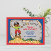 Poitrine au trésor de pirates Invitation de fête d (Debout devant)