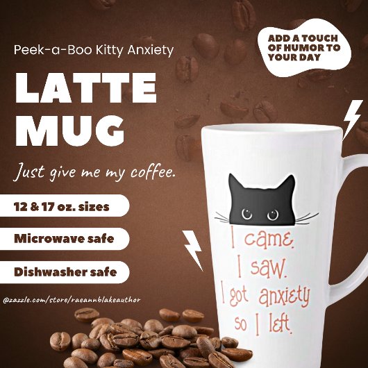 Poitrine de Kitty Anxiété Latte Mug