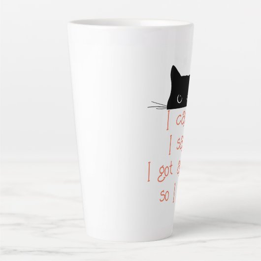 Poitrine de Kitty Anxiété Latte Mug (Devant)