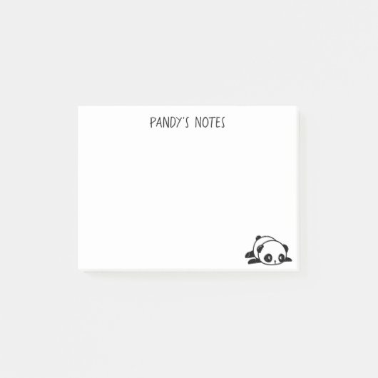 Poitrine de Panda Lazy Post-it® Notes 4 x 3 (Devant)