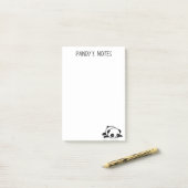 Poitrine de Panda Lazy Post-it® Notes 4 x 6 (Sur un bureau)